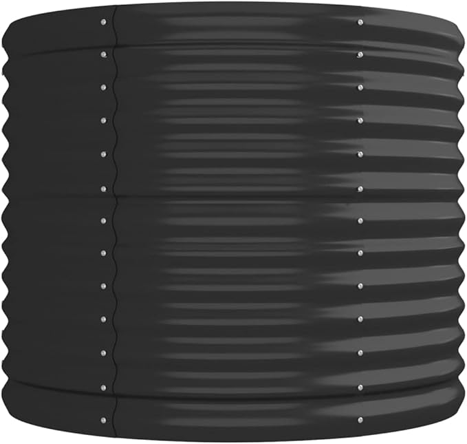SKM Garden Raised Bed Powder-Coated Steel 88.2x31.5x26.8 Anthracite (14.38 KG/31.636 LBS)