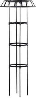 Garden Trellis Plant Stand Trellis Garden Trellis for Climbing Plants Outdoor Mushroom Top Design Plant Stand Plant Trellis Support Cage for Climbing Vine Rose Black L