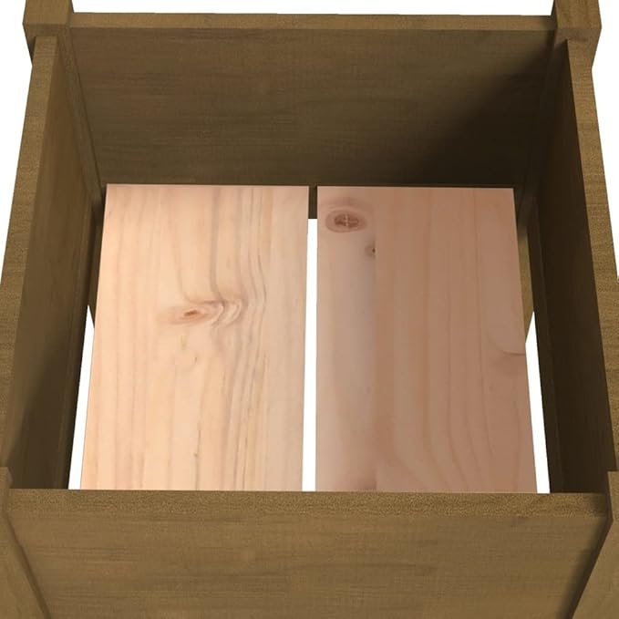 Garden PlanterGardening PlantersPatio Raised BedsBackyard Raised BedsRaised Flower BedsGarden DecorationPlanter Boxesfor DecksPatiosBalconiesHoney Brown 15.7x15.7x27.6 Solid Wood Pine