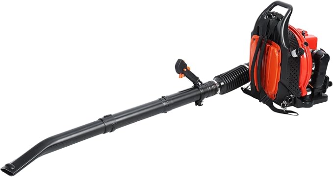 Backpack Leaf Blower 665CFM 2-Stroke Engine Gas Leaf Blower 63CC 3HP Gas Powered LeafBlower 1.7L Tank Leaf Blowers Snow Blower for Lawn Care Shipping from US (63CC Red)