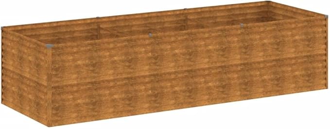 YAFF Garden Raised Bed Rustic Corten Steel Large StrongPots &amp Planters-152004