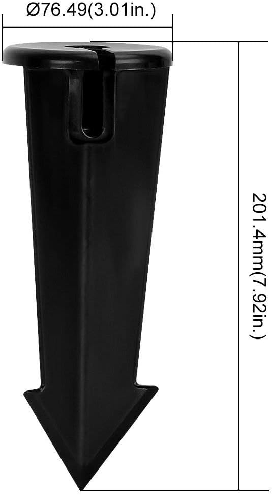 GKOLED Narrow Beam Angle 30Watt Bullet/Round LED Spotlight with Solid Ground Post
