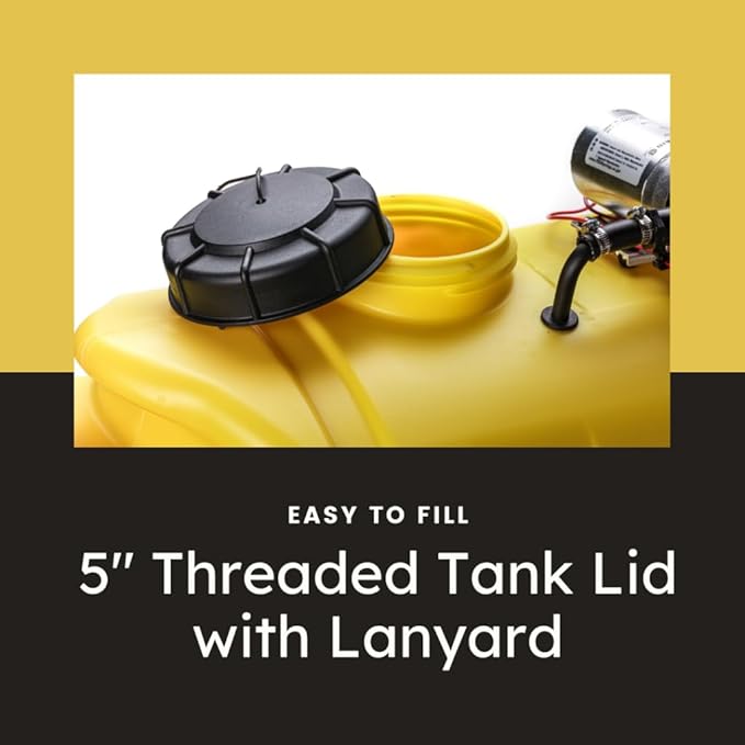 15 Gallon Gold Spot Sprayer – 2.2 GPM SHFLO 12V Pump Deluxe Handgun with Adjustable Tip 15’ Hose – ATV/UTV Sprayer for Lawn Garden Weed &amp Pest Control