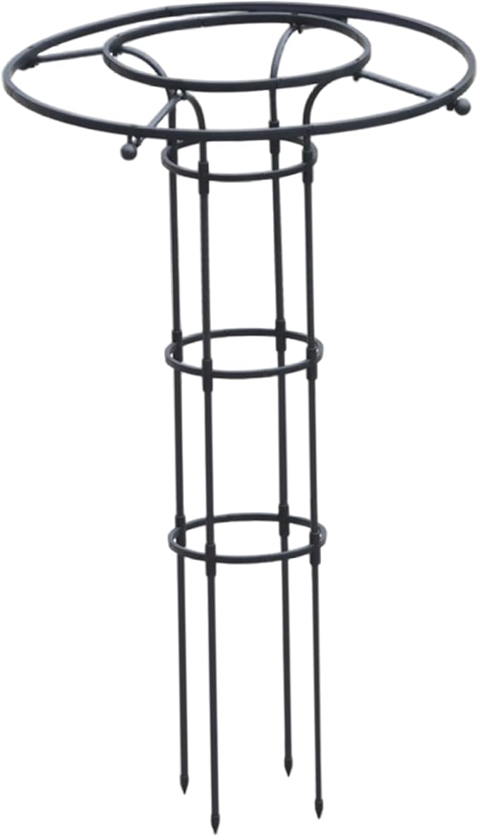 Garden Obelisk 47 Inch Stackable Plant Trellis with Umbrella Design Metal Flower Trellis Plant Support for Outdoor Potted Vines Roses and Vegetables Garden for Climbing Plants