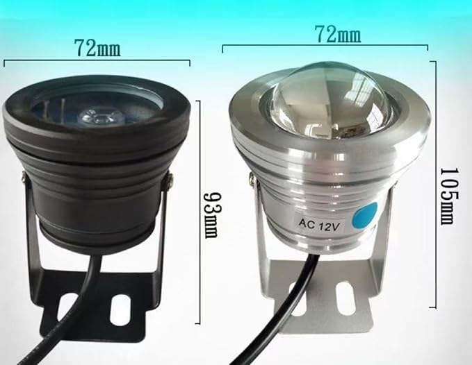 LED Swimming Pool Light- 10W Pond Fountain SpotLights Embedded Floor Lamp Underwater Lights 12V Waterproof IP68 Landscape Lighting(B- Yellows)