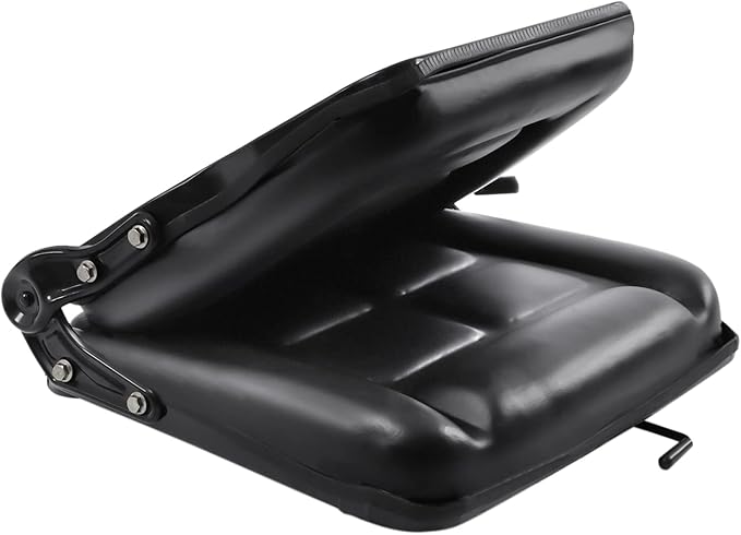 Universal Forklift Seat Forklift Seat with Adjustable Backrest Foldable Lawn Mower Seat with Pre-Drilled Holes for Garden Excavator Bulldozer Trencher (Classic)