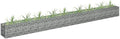 Galvanized Steel Gabion Raised Bed Gabion Planter Steel Fencing Wire Patio Flower Plant Bed Basket Stone Ideal for Garden and Patio 141.7x11.8x11.8-207