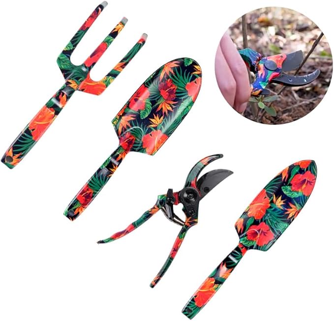 4pcs Garden Tool Set Pruning Shears Shovel Multifunctional Garden Pruning Tool Gardening Hand Tool Set