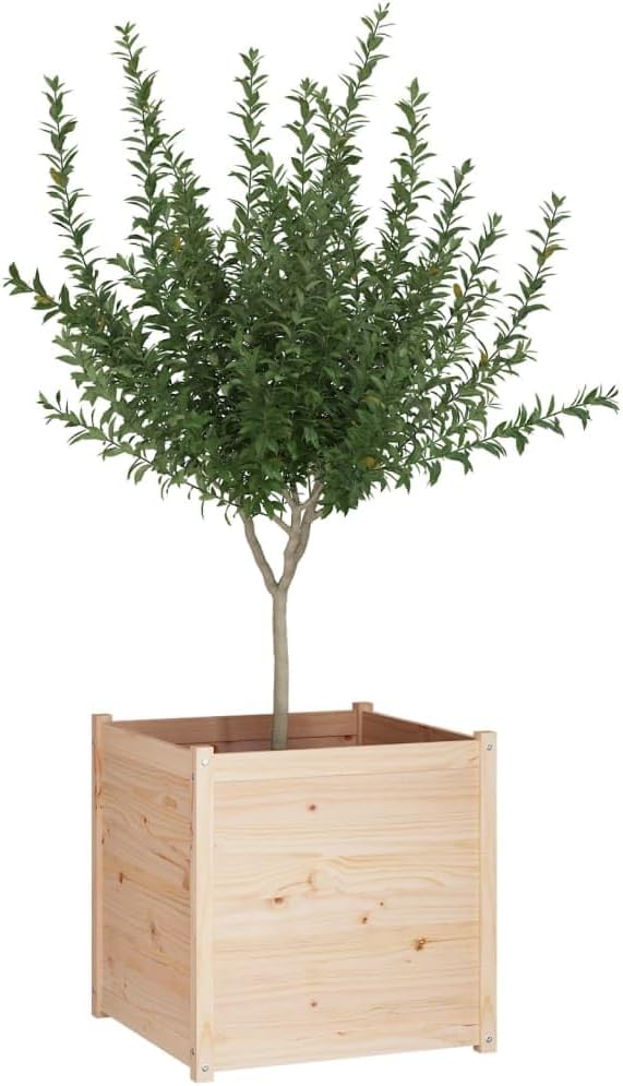 Garden Planter Natural Pine Solid Pinewood for Raised Bed Fence and Baskets Welded Wire Mesh Outdoor Patio Retaining Wall 27.6 in Durable