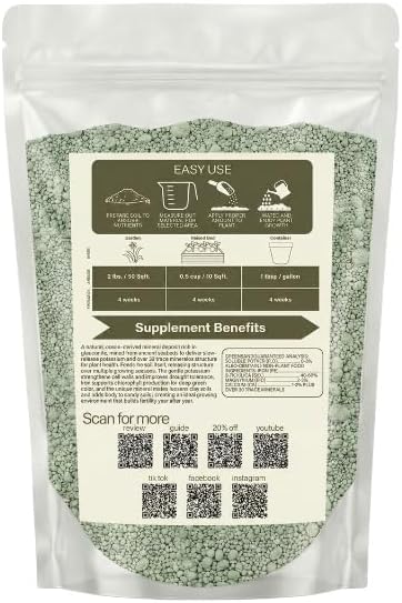 Old Cobblers Farm Greensand Fertilizer Soil - Lawns Gardens Trees Shrubs Container Plants - Organic Sustainable Soil Improvement (5 lbs | 10 lbs | 15 lbs | 20 lbs) (10lbs)