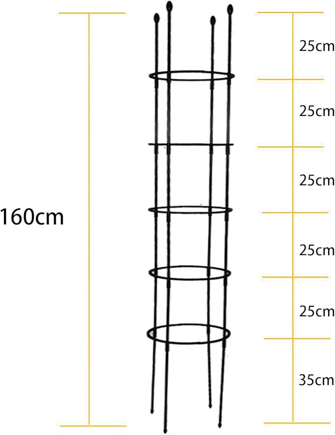 Garden Trellis Shaped Plant SupportTomato Cages for Garden Trellis for Potted Plants Climbing Plants Outdoor Vine Pots Flower Vegetable with Plant Stakes (Size : 160CM)