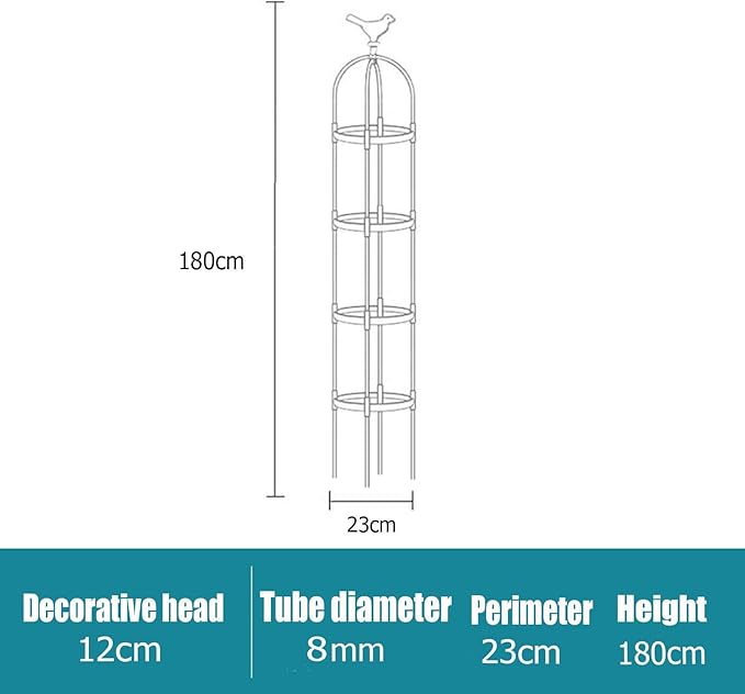 2 Pack Garden Trellis For Climbing Plants Trellis For Potted Plants Tomato Cage Pots Rustproof Metal Plant Flower Trellises Clematis Vine Jasmine Support Outdoor Indoor(White28*180cm/11*70.8)