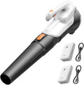 Litheli 20V Cordless Leaf Blower Dual 2×2.0Ah Batteries Included 350CFM/85MPH 2-Speed Lightweight Handheld Electric Blower for Lawn Patio Dust &amp Leaves