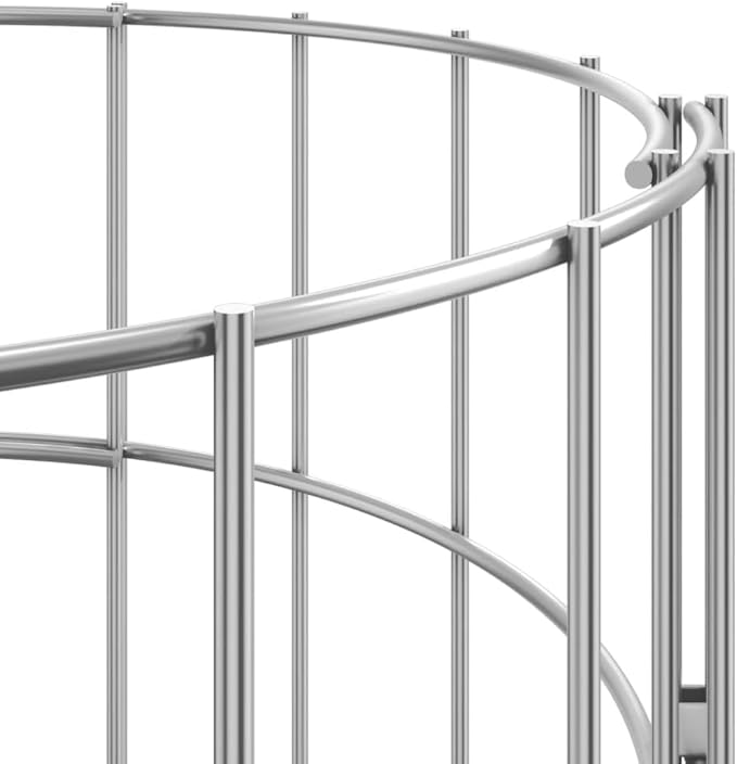 Galvanized Steel Circular Gabion Pole Outdoor Round Garden Gabion Basket Cage Planter Stand Patio Backyard Gabion Post Raised Bed Fencing Ø11.8x78.7-230