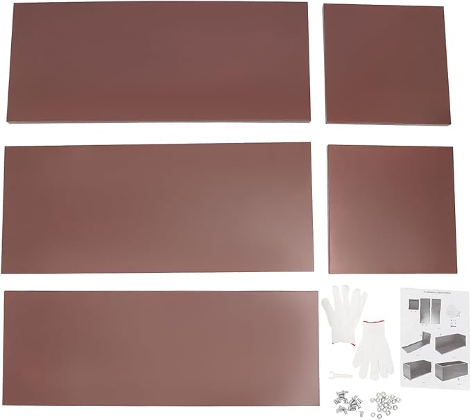 Metal Raised Garden Bed Modern Rectangular Planter Flower Box for Indoor Outdoor Balconies Gardens Decks Patios Decks Front Porches 38 * 15 * 15 in (Brown)
