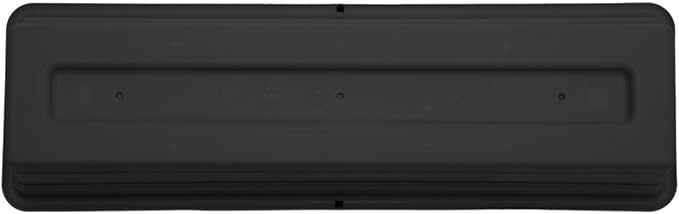 Bloem Dura Cotta 18 Black Resin Rectangle Window Box Planter with Saucer Tray for Indoor and Outdoor Gardening