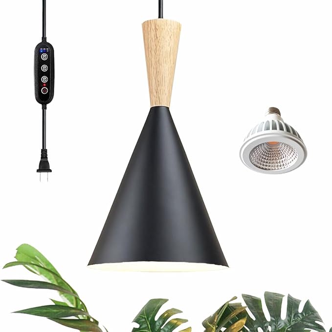 Hanging Grow Lights for Indoor Plants Full Spectrum with Timer and 15FT Power Cord 20W Pendant Plant Lights for Indoor Growing Large Tall Plant Garden Flowers Greenhouse.