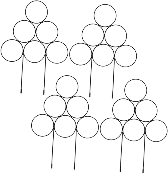 GANAZONO 12pcs Small Metal Trellis for Climbing Plants Elegant Plant Support Stake for Garden for Potted Vines Design