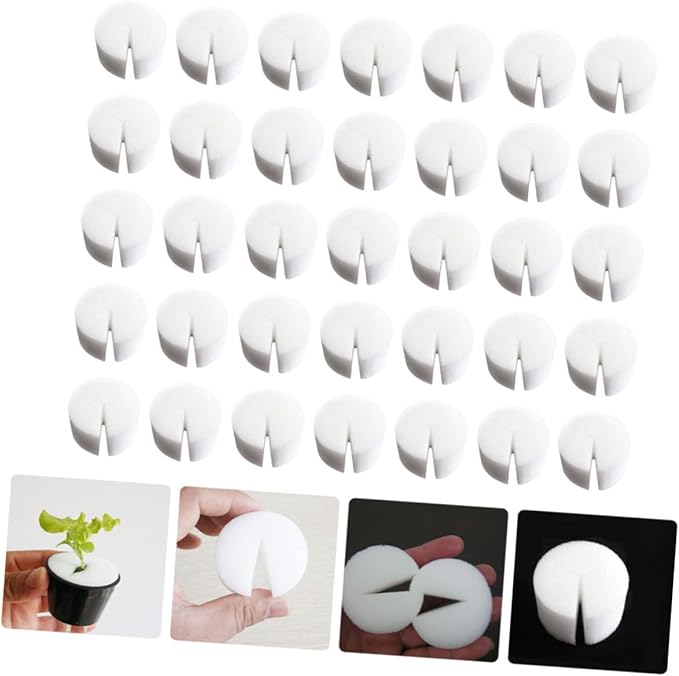 VICASKY 165pcs Hydroponic Planting Sponges Soilless Gardening Tools for Use for Germination and Vegetable Cultivation Efficient Clean Cultivation