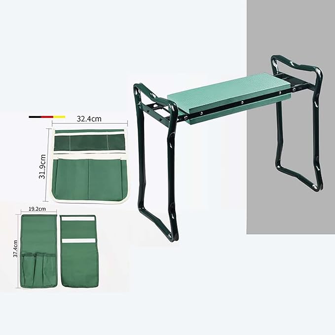 Garden Kneeler Seat with Handles Garden Kneeler and Foam Seat Foldable Chair Patio Bench Foldable Foam Padded Garden Kneeler Gardening Knee Pad Metal Stool Seat