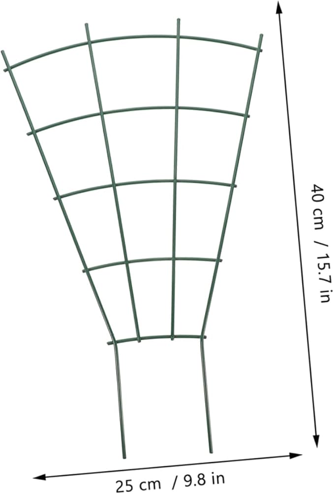 Toyvian 3pcs Small Metal Trellis for Indoor Climbing Plants Plant Support Easy to Install Elegant Design for Home and Garden Use Green