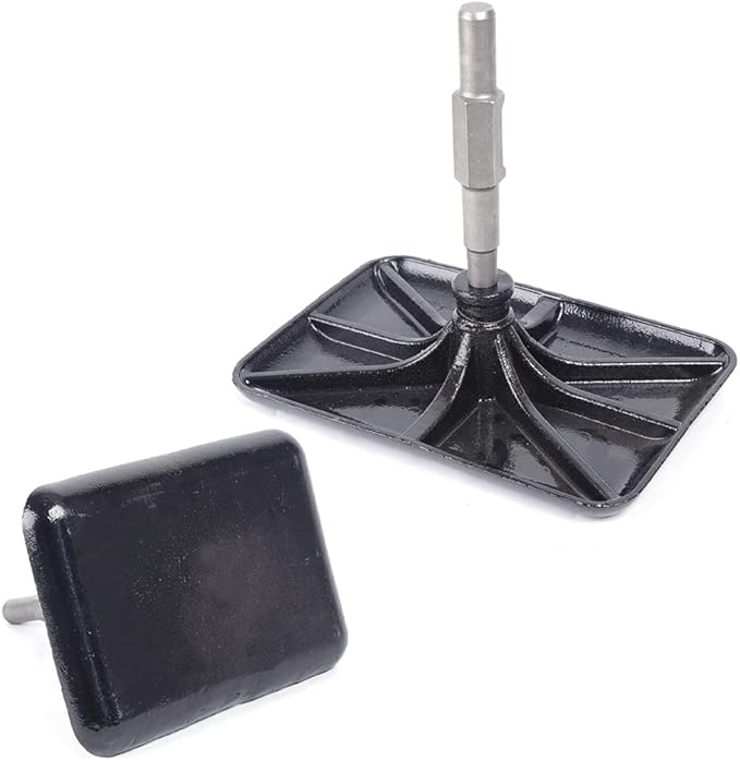Steel Tamper Garden Tamper Tool Without Handle Heavy Duty Hand Plate Soil Compactor Durable Landscaping Rammer Soil Tamper for Leveling Soil Gravel Asphalt Driveway
