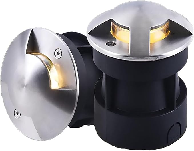 3W Ground LED Landscape Lamp Side Emitting Outdoor Buried Lights IP67 Waterproof Garden Decorative Floor Lamp AC 110V Low Voltage Recessed Deck Spotlight