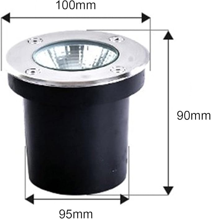 LED Underground Light 4 Pack Waterproof Spotlight IP65 Outdoor Landscape Lighting 5W 12V/24V/85-265V for Garden Stairs Holiday Decoration Driveway Pathway Lights (Blue Light 24V)
