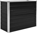 vidaXL Raised Garden Bed Raised Flower Bed Galvanized Steel Planter Outdoor Planter for Patio Backyard Garden Vegetables Herbs Anthracite