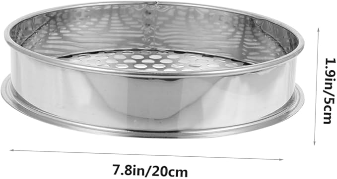 2pcs Garden Sifting Tool Stainless Steel Soil Sieve Manual Soil Sieve for Gardening