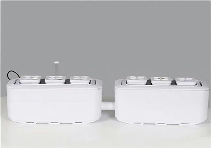 Hydroponics Growing System Smart Hydroponics Growing System with Controller Auto Remind Self-Watering Planter 60 Climbing Trellis for Cucumber Tomato Hydroponic Tower (2 White)