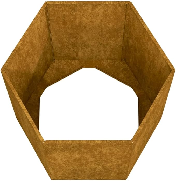 Rusty Corten Steel Square Planter 15.7 inch Outdoor Decorative Metal Planter Box for Garden Weathered Finish Raised Garden Bed for Plants