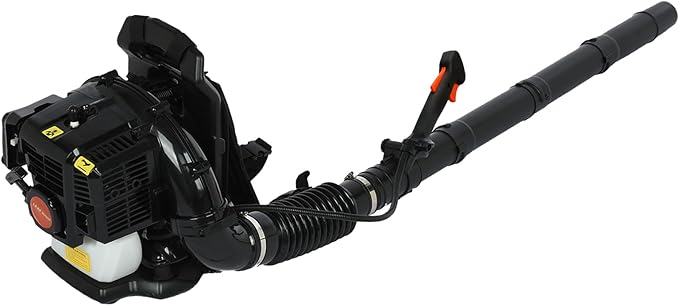 52CC Backpack Leaf Blower 550CFM Gas Leaf Blower 2-Stroke Leaf Blower with Long Nozzle Leaf Blower Gas Powered for Outdoor (52CC Black)