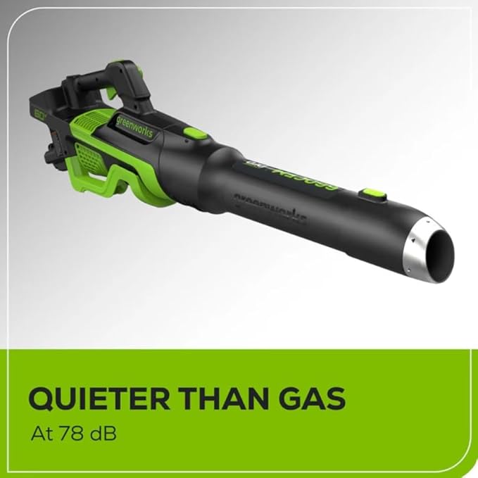 Greenworks Pro 60-Volt Max Lithium Ion 660-CFM 180-MPH Brushless Cordless Electric Leaf Blower Battery and Charger Not Included Black