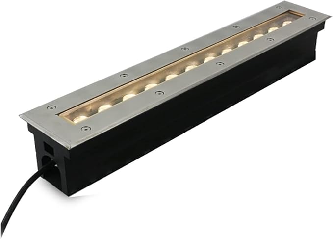 LED Landscape Lights - 220V Rectangle LED Embedded Buried Lamp IP67 Waterproof Floor Spotlight for Outdoor