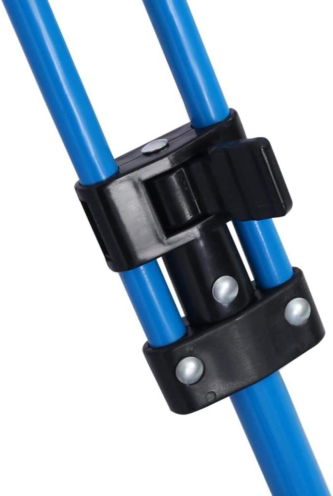 Ergonomic Rolling Garden Scooter with 360-Degree Swivel Seat Built-in Tool Tray Heavy-Duty Wheels and Adjustable Height Support (Blue + Steel-1)