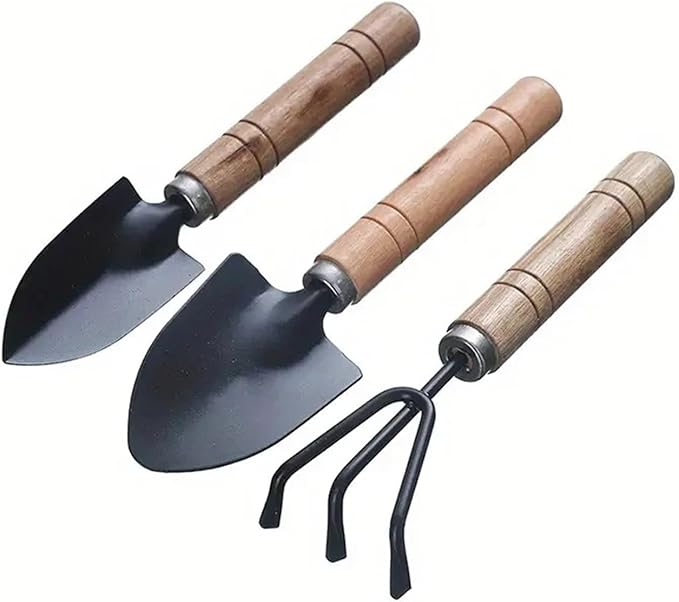 3pcs/Set Garden Tool Set Rake Tip Shovel Large Gardening Mini Succulent Plant Loose Soil Flower Aluminum Alloy Gardenin