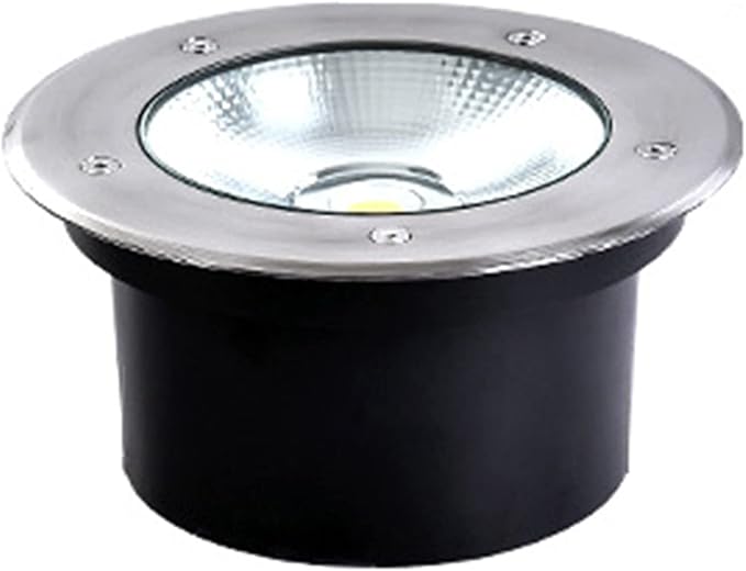 Outdoor Buried Lights Round Landscape Lamp IP65 Waterproof Spotlight for Driveway Deck Porch Pathway Patio In-Ground Light (Color : Warm White Size : 15W-12V)