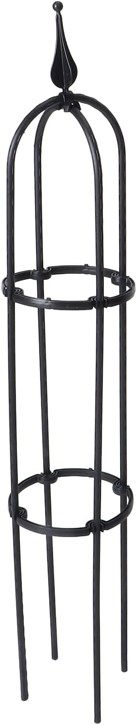 2pcs Garden Trellis for Climbing Plants 33.5in Outdoor Flowers Vine Supports Potted Plant Tower Obelisk Trellises Stands Balcony Vegetable Climbing Frame