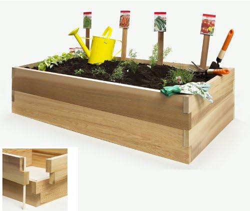 All Things Cedar RG36 3-ft x 3-ft Cedar Raised Garden Box | Expandable Plant Bed Stackable Wooden Planter - Easy Assembly Western Red Cedar Build Outdoor Gardening Solution