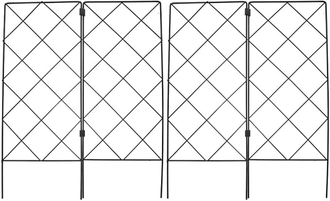 UPKOCH 2pcs Plant Support Trellis for Climbing Plants 20x53cm Foldable Garden Vine Holder Outdoor and Indoor Green Climbing Rack for Potted Vines and Flowers