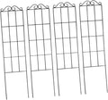 Gadpiparty 4pcs Garden Trellis for Flower Pot Climbing Plant Frame Metal Plant Support Stand 50x15cm Black for Indoor Outdoor Potted Vines and Vegetable Climbing