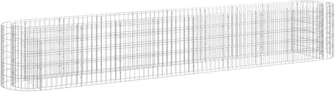 Raised Garden Bed Galvanized Iron 129.9 x 19.7 x 19.7 Outdoor Elevated Planter Flower Bed Raised Planter Box for Garden and Patio Projects