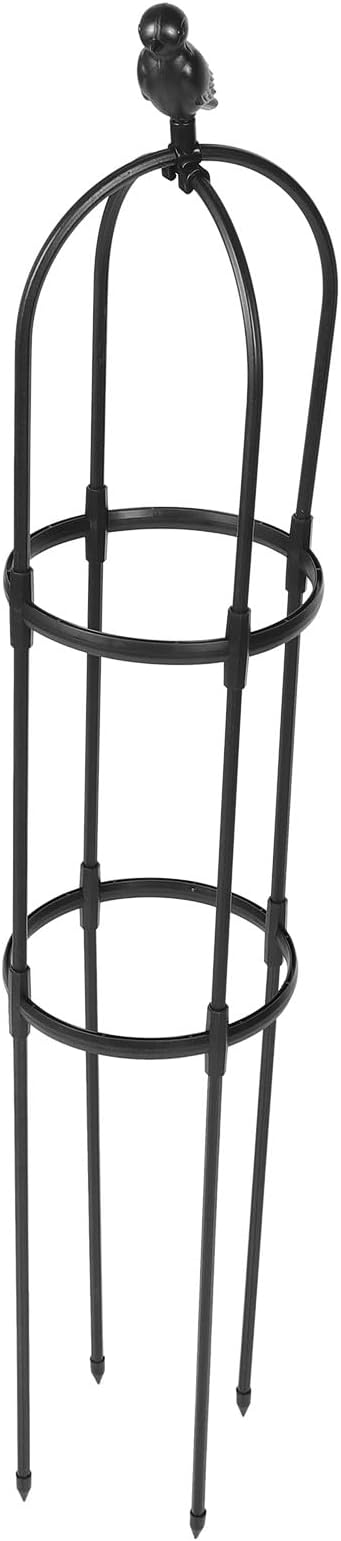 Uonlytech Iron Art Climbing Plant Trellis for Garden and Indoor Use Black 25cm Diameter X 120cm Height Sturdy Flower Climbing Rack and Plant Support Structure for Vines