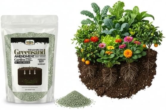 Old Cobblers Farm Greensand Fertilizer Soil - Lawns Gardens Trees Shrubs Container Plants - Organic Sustainable Soil Improvement (5 lbs | 10 lbs | 15 lbs | 20 lbs) (20lbs)