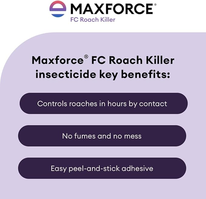 Maxforce FC Select Roach Gel Bait 4 x 30 gram reservoirs | Convenient Cockroach Bait Gel Syringe | Indoor Crack and Crevice Control | Effective on German American and Other Roaches