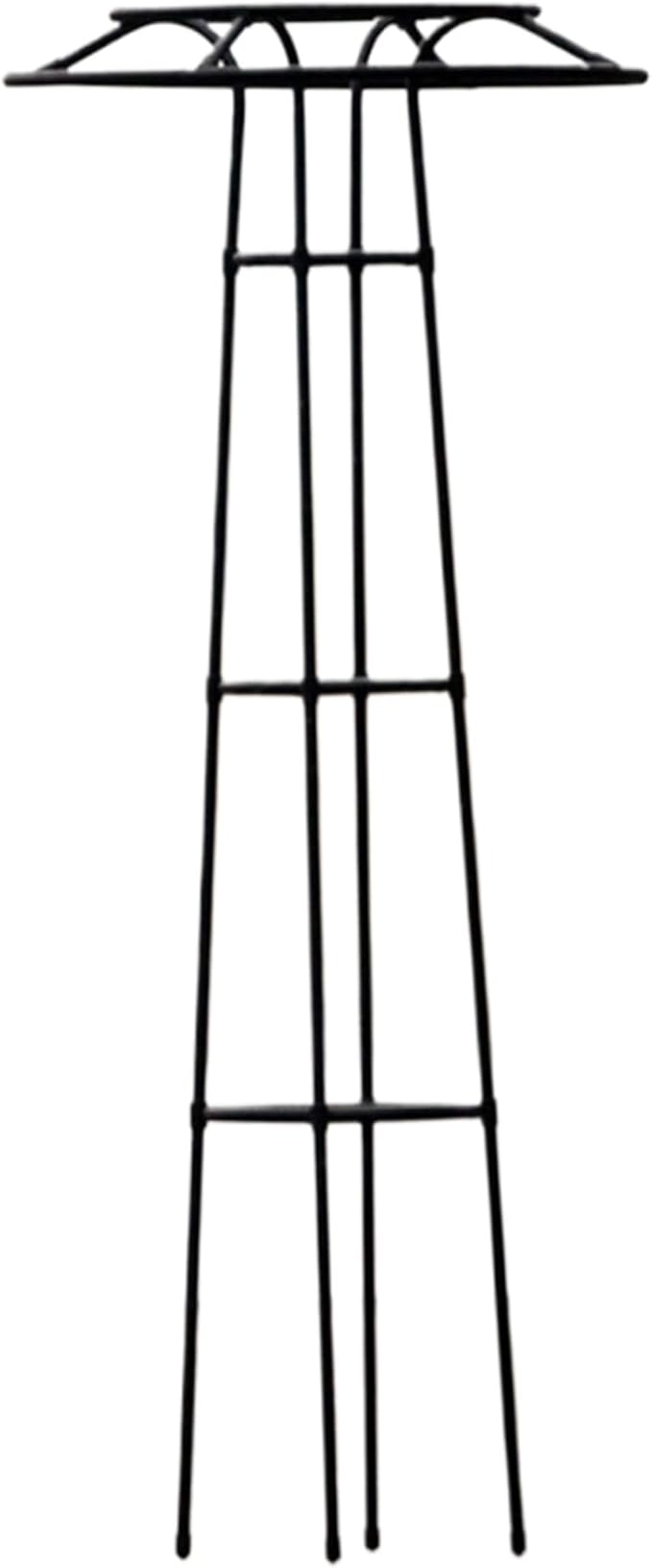 Garden Trellis for Climbing Plants Umbrella Shaped Ventilated Plant Trellis Plastic Wrapping UV Protection Metal for Potted Plant Long 57inGarden for Climbing Plants