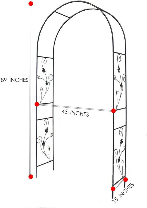 1. GO Steel Garden Arch 7'5'' High x 3'7'' Wide Garden Arbor for Various Climbing Plant Outdoor Garden Lawn Backyard