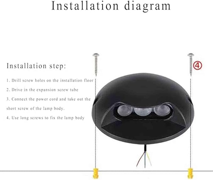 Underground Light LED - IP65 Outdoor Waterproof Spotlight 1 Sides Glow Deck Lights 24V LED Garden Buried Lamp for Patio Pathway Lawn Steps Landscape Lights(Red Light2W-24V)