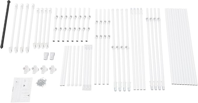 11.8x8.9ft Large Garden Trellis for Climbing Plants Heavy Duty Steel Arch Trellis for Outdoor Cucumber Grape Rose Pea Flower Plant Support Garden Arch for Wedding Arch Decor (White)